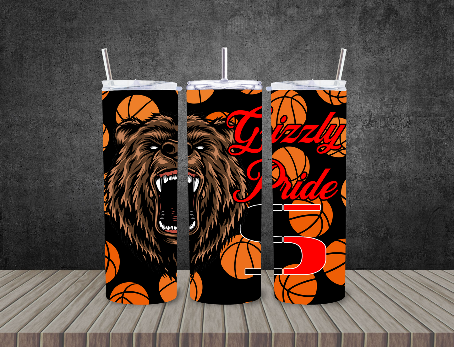 Basketball Grizzly Pride Tumbler