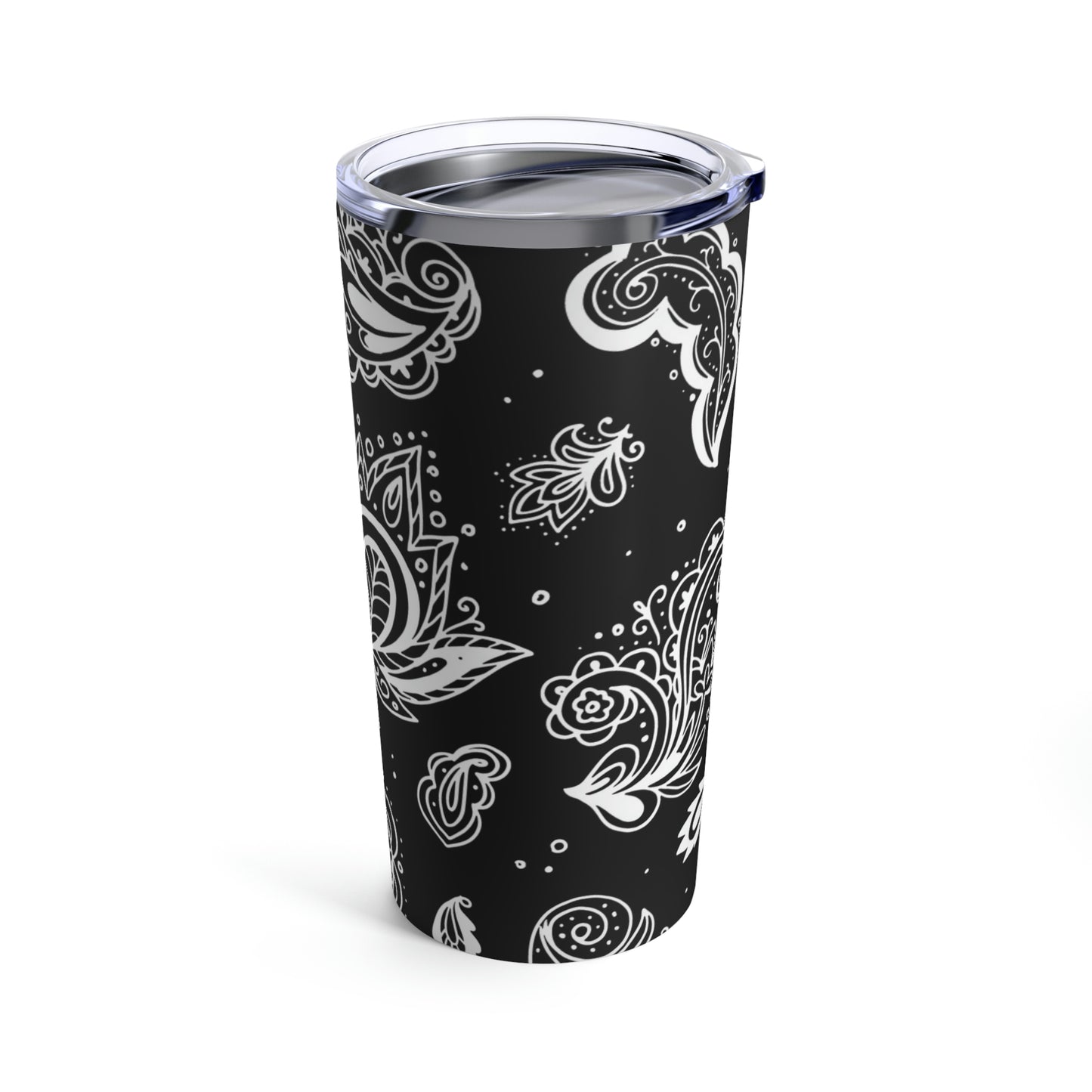 20oz Black Paisley Tumbler