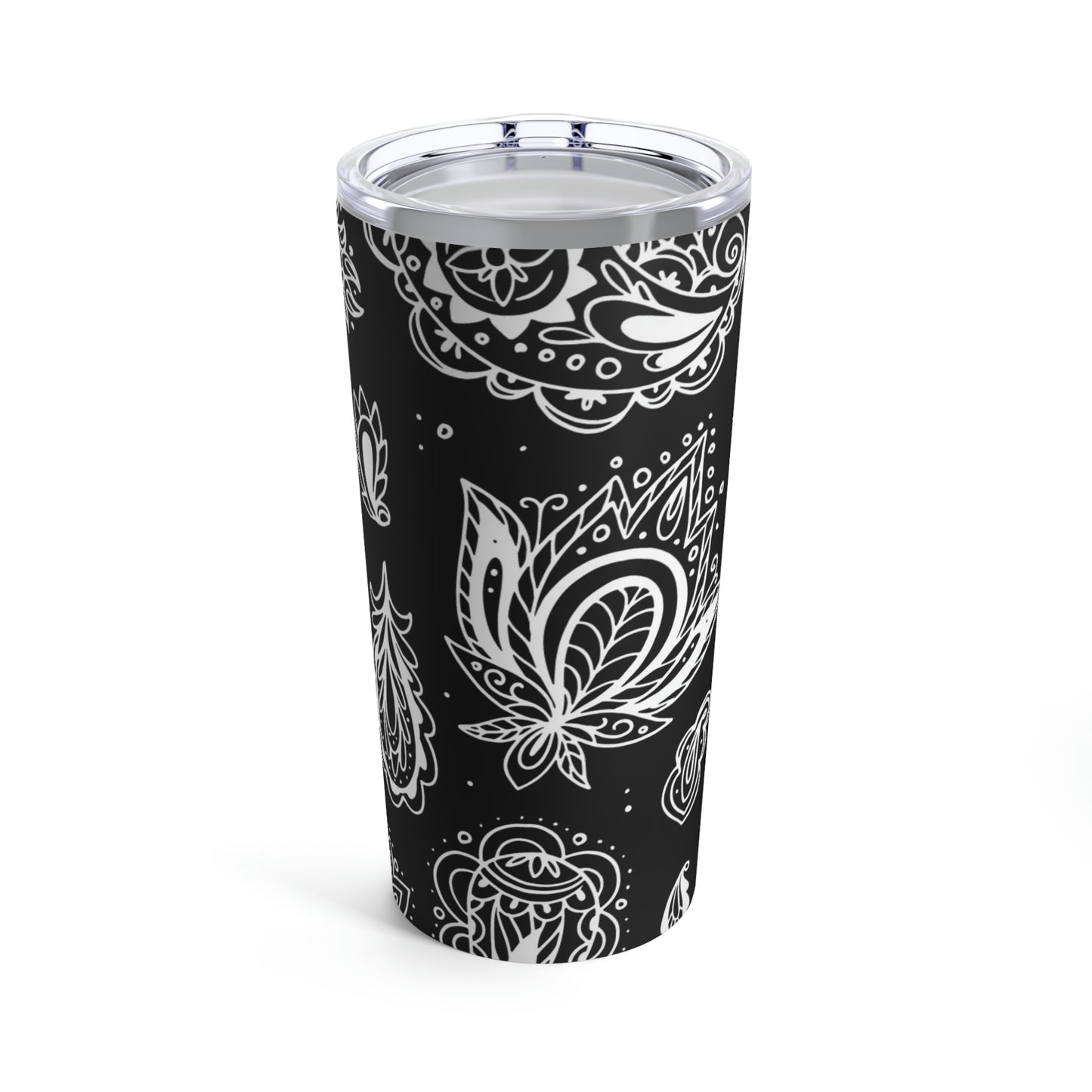 20oz Black Paisley Tumbler