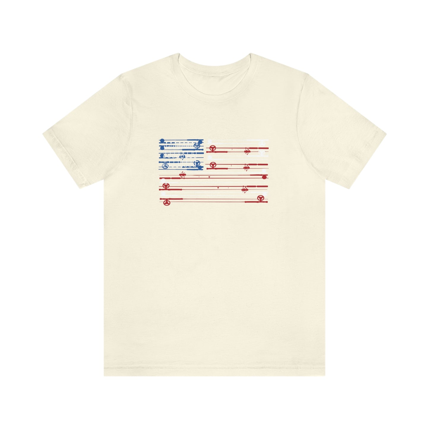 Fishing Rods American Flag Tee