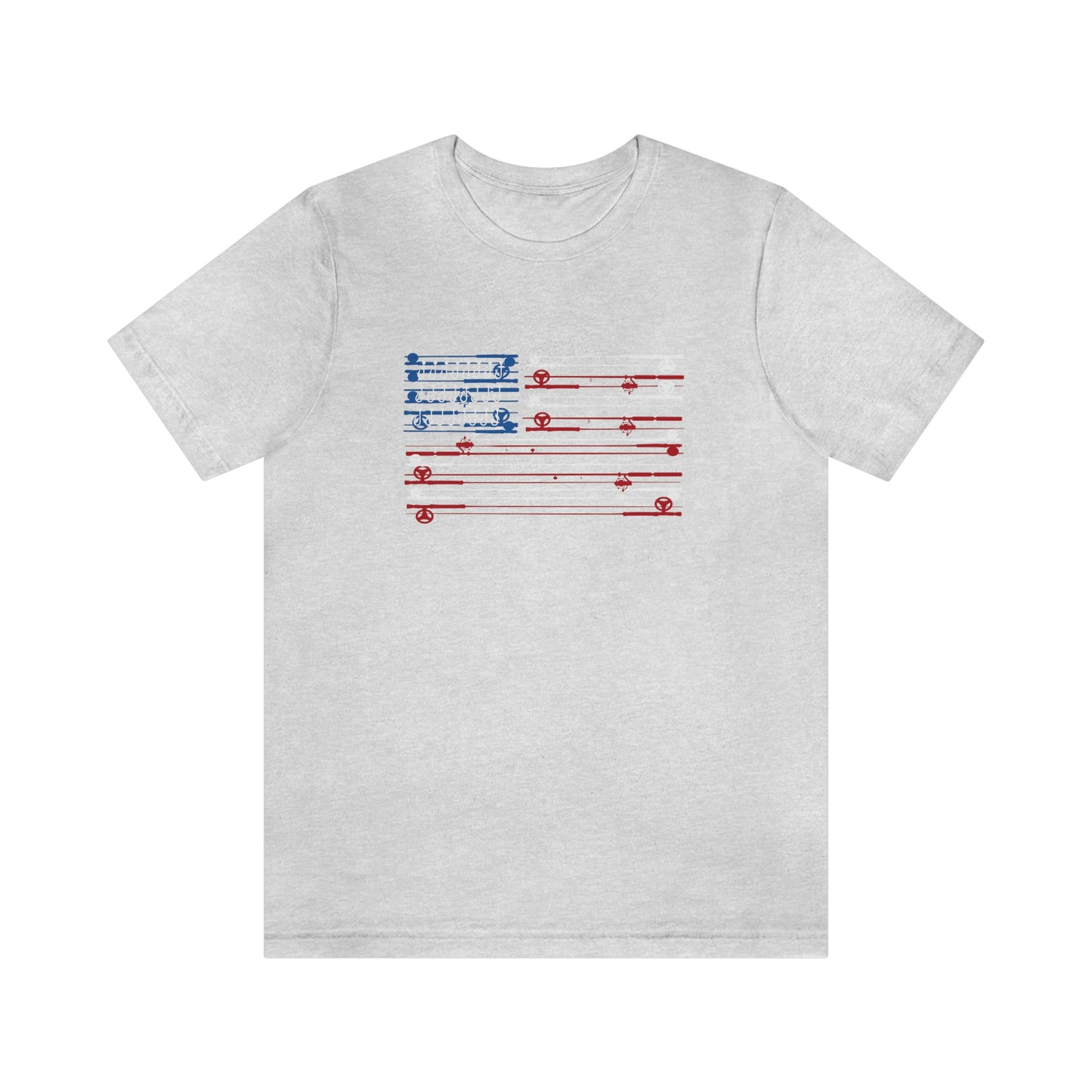 Fishing Rods American Flag Tee