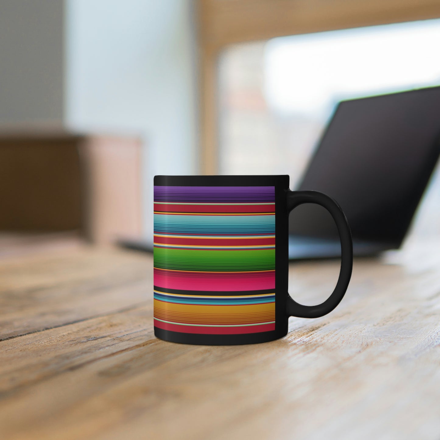 Serape Black Mug