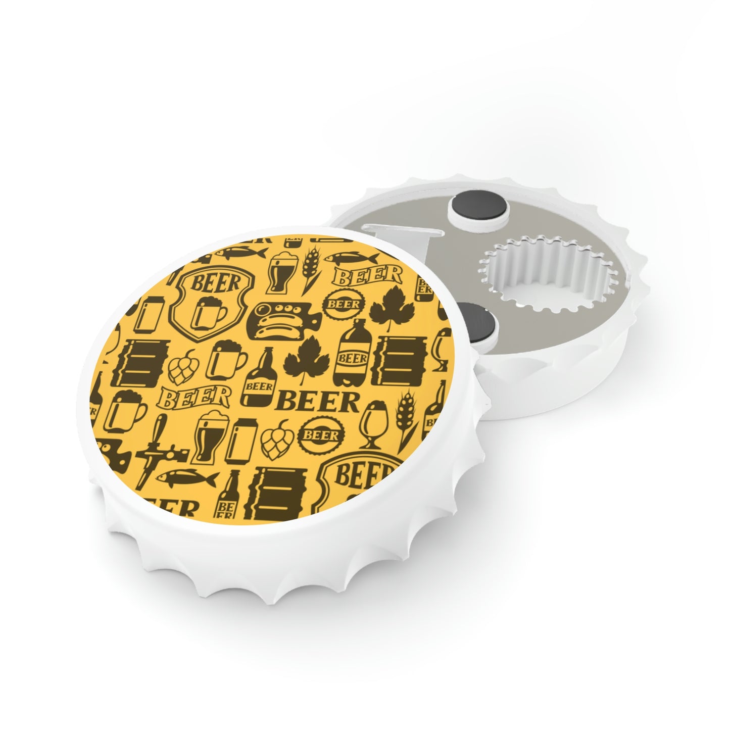 Orange Beer Pattern Bottle Opener