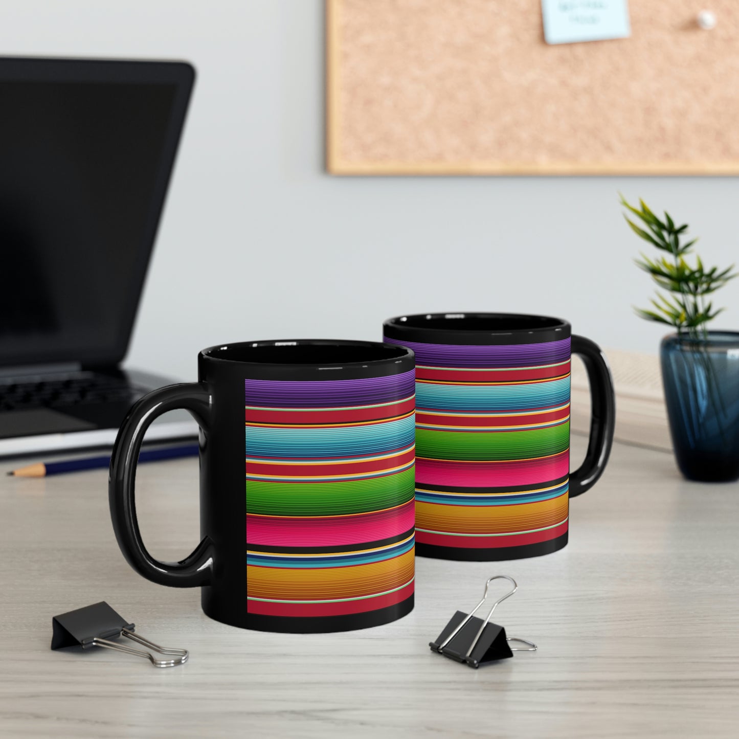 Serape Black Mug