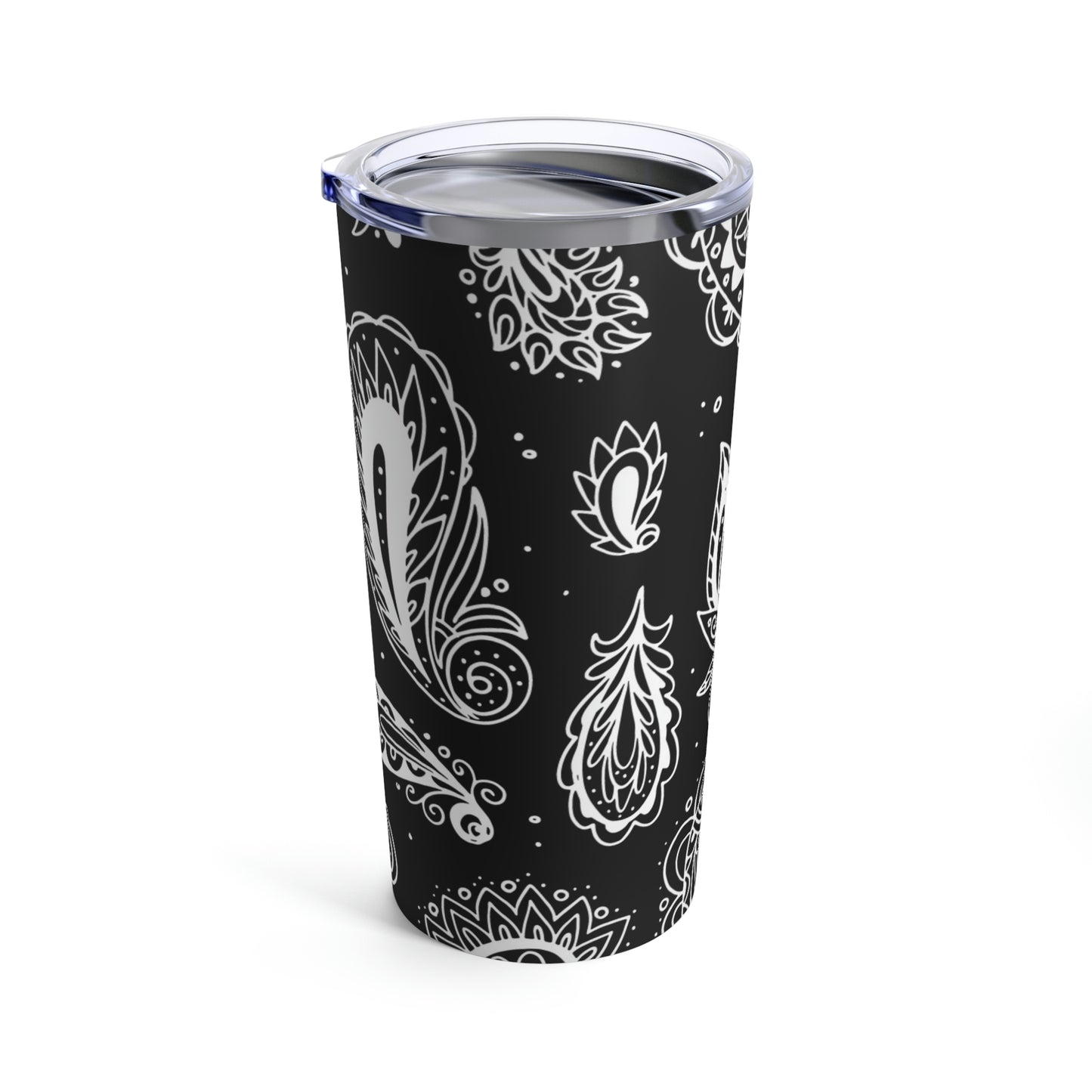 20oz Black Paisley Tumbler